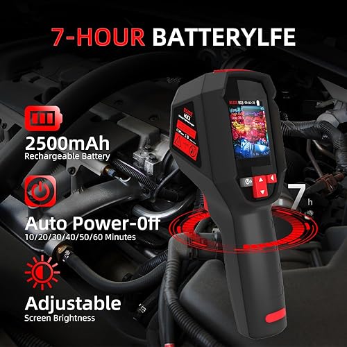 BSIDE Thermal Imaging Camera 240 x 240 Resolution Handheld Infrared Camera, 15 Thermal Palettes with 320 x 240 Full-Viewing TFT LCD for Home Inspection HVAC Electrical, 25Hz Refresh Rate, -4℉~1022℉ - Poueer