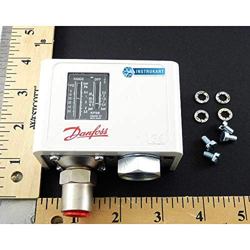 Danfoss Oil Pressure Switch (Range: -0.2 Bar to 7.5 Bar) for Boiler,Steam Turbine,Automobile,HVAC,Pumps & Industries Model: KP35 (Pack of 3) - Poueer