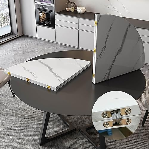 Large Round Foldable Table Top Only Wood Round Folding Table Top Extender 39in 43in 47in 51in 55in 59in 63in 67in 71in 75in 79in Space Saving Catering Banquet for Party Dining Game No Legs(Diameter:59 - Poueer