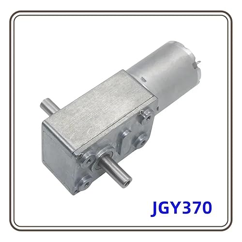 1Pcs High Double Shaft JGY370 turboworm DC Gear Motor 6V12V24V self-Locking Motor(10rpm,12V) - Poueer