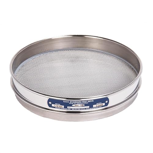 8' Sieve, All Stainless, Half Height, No. 16 - Poueer