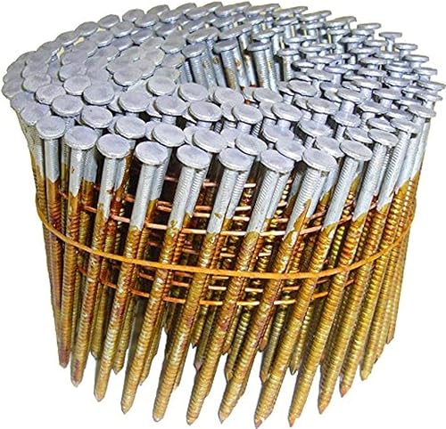 Metabo HPT Full Round Head Framing Nails | 3 Inch x .120 | Ring Shank | Hot Dipped Galvanized | Wire Coil | 2400 Count | 12707HHPT - Poueer