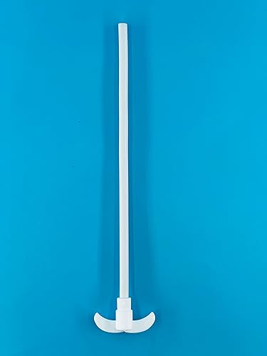 PTFE Overhead Stirrer Electric Stirring Rod Stirrier Mixer Shaft with Foldable Paddle for Lab (600MM-145MM-10MM) - Poueer