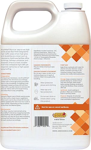 Acryliwax Plus High Gloss Durable Commercial Floor Wax& Finish, 5 Gallon… - Poueer