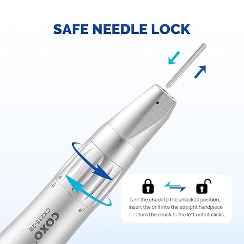 Coxo CX235-1B Low-Speed Electric Handpiece, 1:1 Inner Channel, Contra Angle, #C-1B, Sold by JMU - Poueer