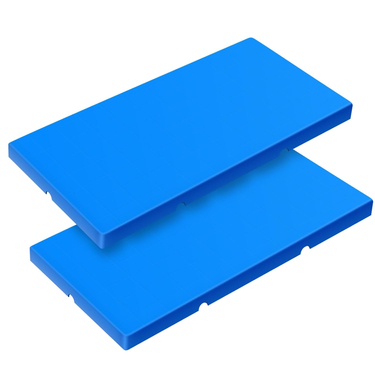 4 Pcs Plastic Pallet Waterproof Storage Pad Hdpe Lightweight Wear Resistant Basement Pallet for Racks Outdoor Grid Indoor Floor Supermarket Warehouse Support up to 4000 Lbs (40 x 24 x 2 in) - Poueer