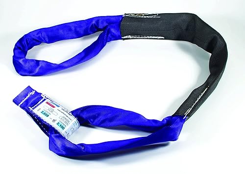 / 3 3/4' Body/Eye to Eye Polyester Round Sling - White / 12 Ft. Long / Ee180X12' / 16,800 Lbs. Vertical - Poueer