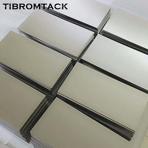 GR2 Titanium Plate Sheet 5PCS Sheets (100x100mm Thickness:1mm) Suitable for Aerospace Industrial - Poueer