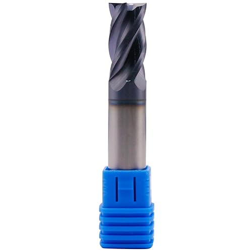 BestParts High Performance 5pcs 7/16' Solid Carbide Square End Mills, AlTiN Coated, 4 Flute, 30 Degree Helix, 7/16' Cutting Diameter, 7/16' Shank Diameter, 1' Length of Cut, 2-3/4' Overall Length - Poueer