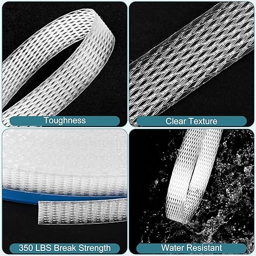 MYFAMIREA Heavy Duty Banding Strapping Kit with Tensioner Tool, 1/2' x 3500FT Polypropylene Plastic Packaging Strapping, 300 Metal Seals, Sealer Tool for Pallets, Logistics, Warehouse (Red) - Poueer