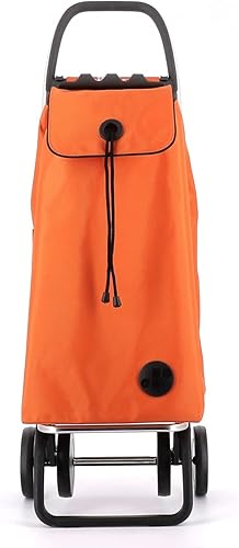 Rolser I-Max MF 4 Wheel Foldable Shopping Trolley - Orange - Poueer