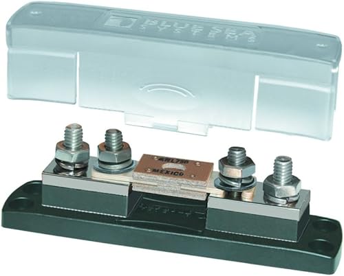 Blue Sea Systems 5503 ANL 35A to 750A Fuse Block with Insulating Cover, 7.0'' x 2.0'' - Poueer