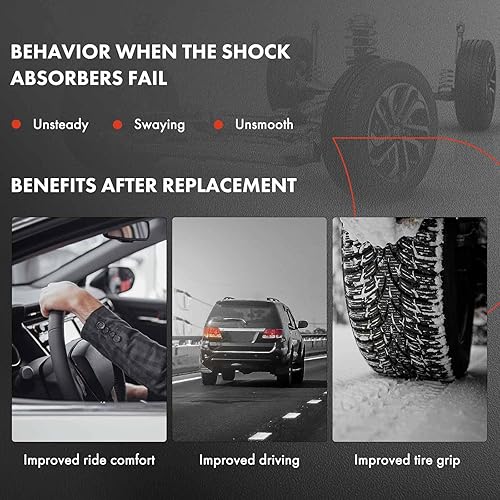 A-Premium Rear Struts Assembly Compatible with Mini Cooper Countryman 2011-2016, Cooper Paceman 2013-2016, Driver and Passenger Side 2-PC Set - Poueer