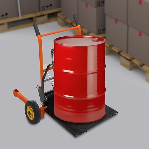 Lift Stacker, Adjustable Lift Table, Hydraulic Material Pallet Truck Dolly, 440 lbs 15.7”Fork Lifting Flat Truck Pallet Jack with 2 Casters,Steel Platform Pallet Stacker for Warehouse - Poueer