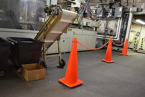 Mr. Chain Plastic Barrier Chain, Yellow, 3-Inch Link Diameter, 100-Foot Length (80002-100) - Poueer