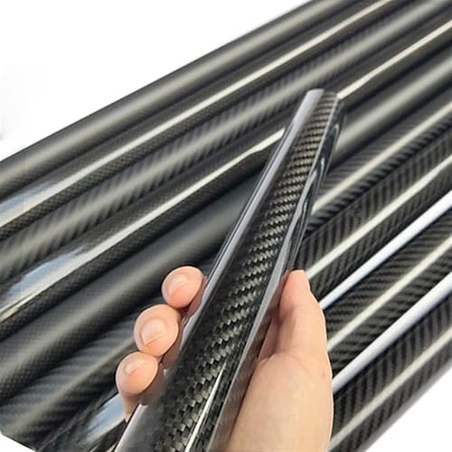 2Pcs Length 500MM 3K Carbon Fiber Tube OD: 30 MM 32 MM 33 MM 34 MM 35 MM for RC Model Aircraft Plant Protection Machine Parts Carbon Fiber Square Tube(33x30 Twill Glossy) - Poueer