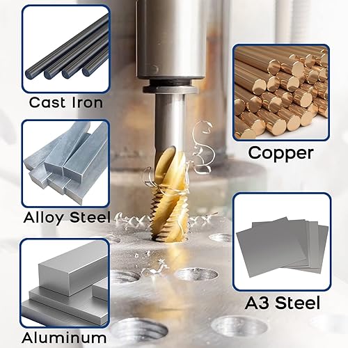 Burkit M30 X 3.5 Spiral Flute Tap, HSS Titanium Coated Spiral Flute Plug Threading Tap M30 x 3.5 - Poueer