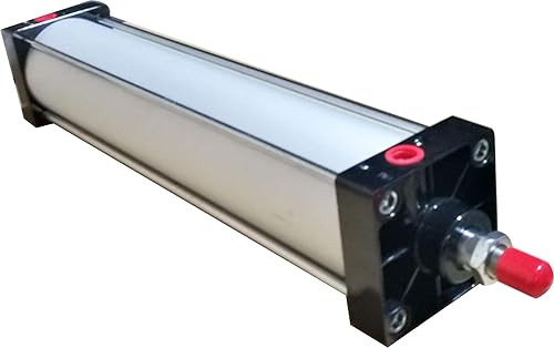 INTBUYING Air Cylinder Pneumatic Standard Cylinder Aluminum Alloy Magnetic Rod Dual Action Single Rod-SC 100 x 450 PT Bore:4' Stroke:18' - Poueer