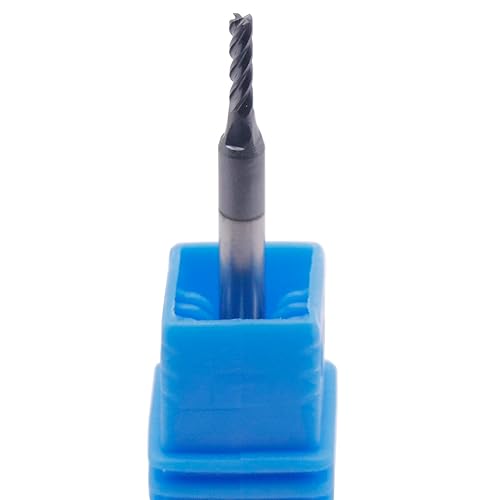 BestParts High Performance 5pcs 7/16' Solid Carbide Square End Mills, AlTiN Coated, 4 Flute, 30 Degree Helix, 7/16' Cutting Diameter, 7/16' Shank Diameter, 1' Length of Cut, 2-3/4' Overall Length - Poueer