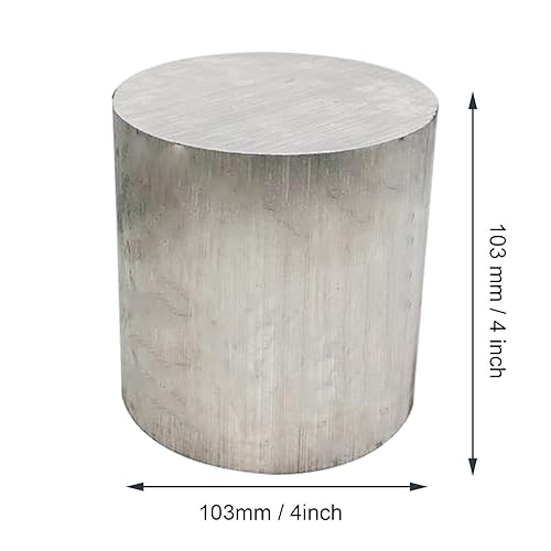 VERNUOS 4'6061 Aluminum Round Rod 4' Long,T6511, Extruded, 4' Diameter - Poueer