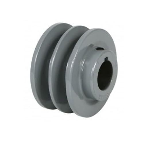 2AK25 7/8' Inch Bore 2 Grooves cast Iron Solid sheave Pulley with OD 2.5' inch ID 7/8' Inch for V-Belts Size 4L, - Poueer