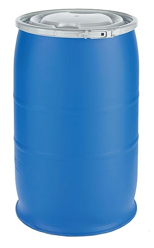 Transport Drum, Open Head, 30 gal., Blue - Poueer