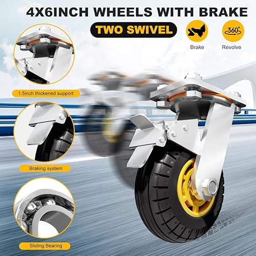 Folding Platform cart Dolly cart Push Cart Dolly Moving Platform (Big 36X24INCH 2000LBS) - Poueer