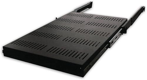 Quest Manufacturing Single-Sided Slide-Out Vented Shelf, 1 Unit, 19' x 14'D, Black (ES0419-0114) - Poueer